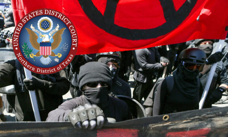 Антифа тероризъм Тексас съд