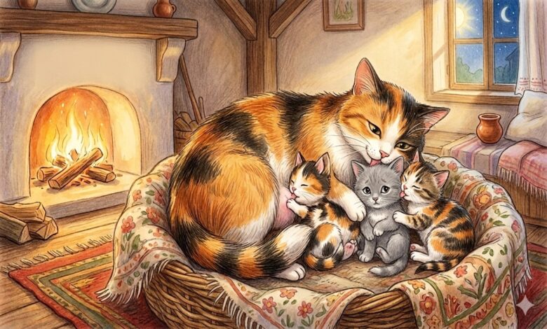 Котка мама
