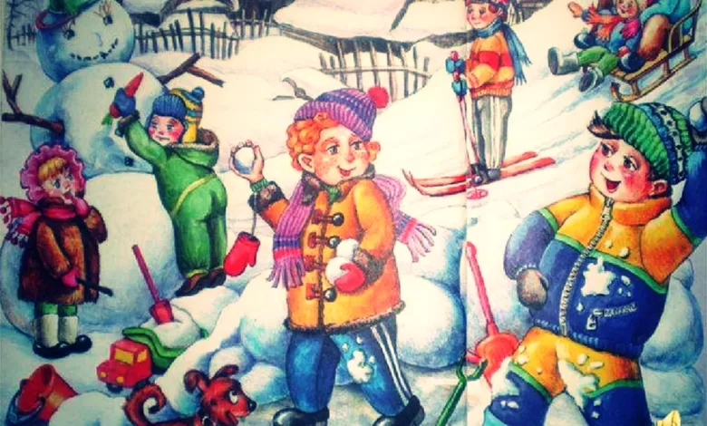 Снежна пързалка за деца